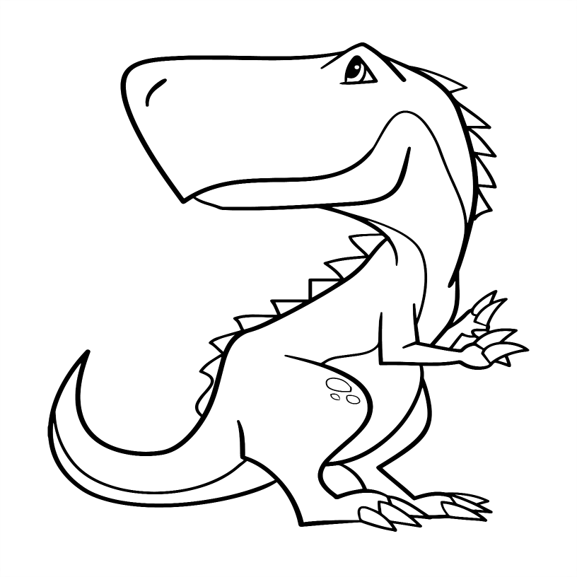 Dinosaur Colouring Book - 55 Bold and Simple Designs for Children