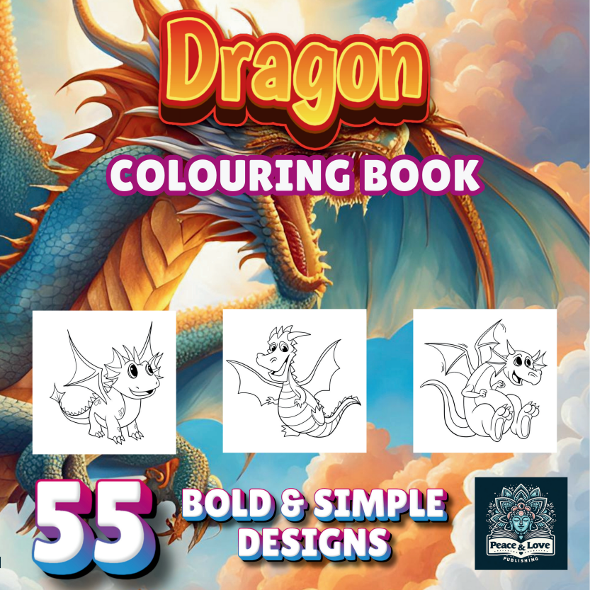 Dragon Colouring Book - 55 Bold and Simple Designs for Children
