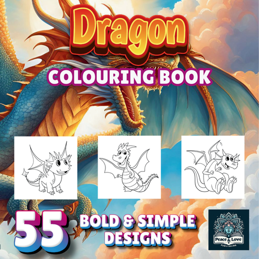 Dragon Colouring Book - 55 Bold and Simple Designs for Children
