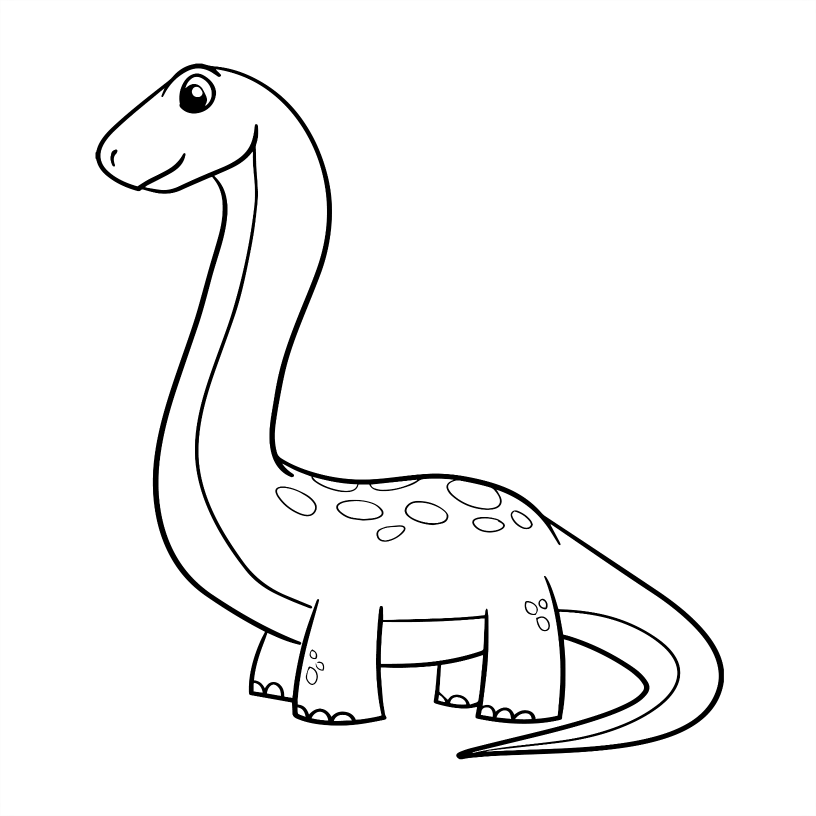Dinosaur Colouring Book - 55 Bold and Simple Designs for Children