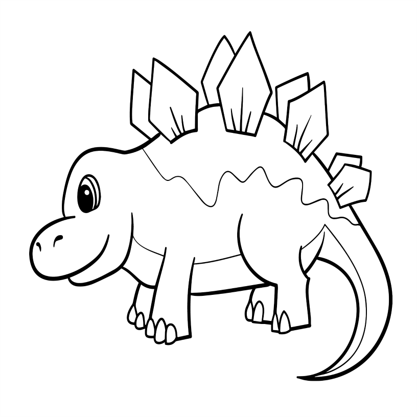 Dinosaur Colouring Book - 55 Bold and Simple Designs for Children