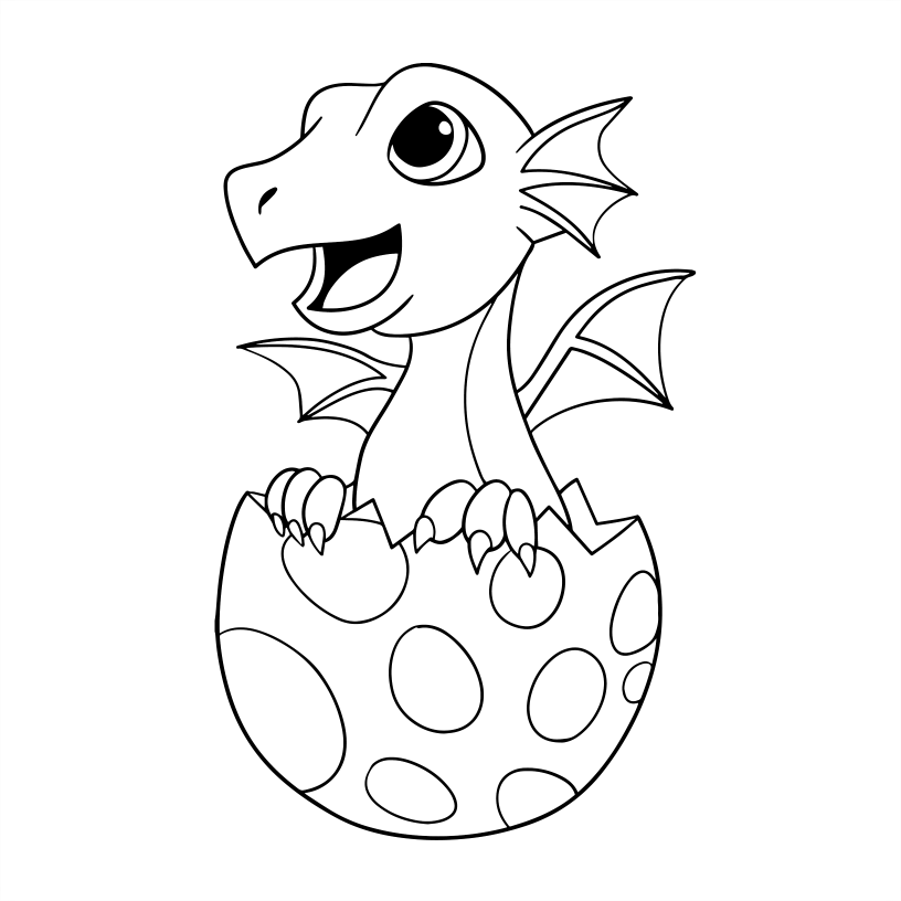 Dragon Colouring Book - 55 Bold and Simple Designs for Children