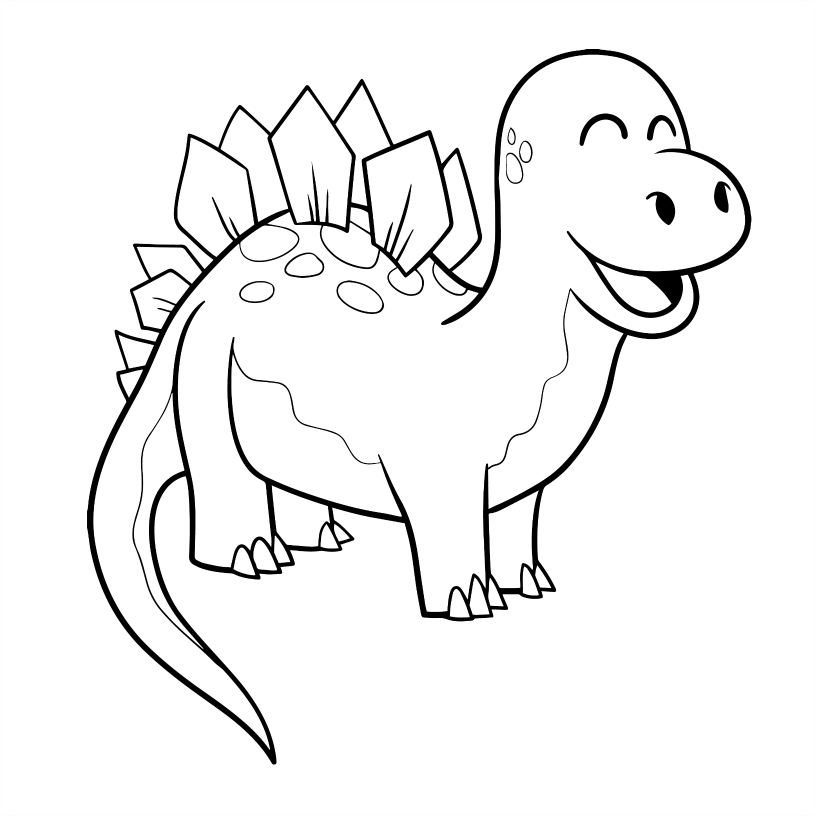 Dinosaur Colouring Book - 55 Bold and Simple Designs for Children