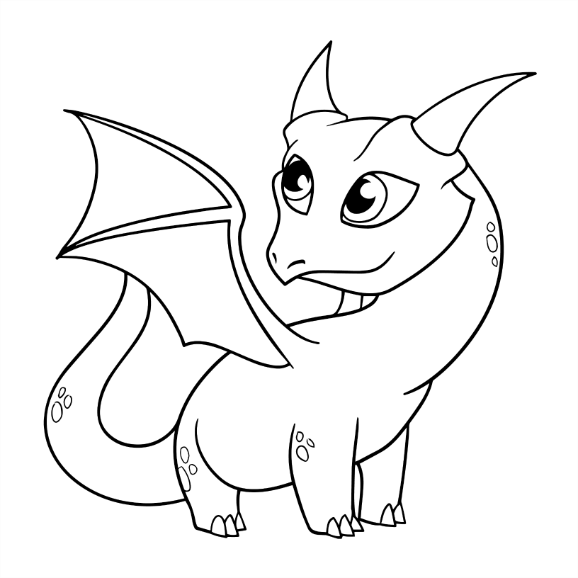 Dragon Colouring Book - 55 Bold and Simple Designs for Children