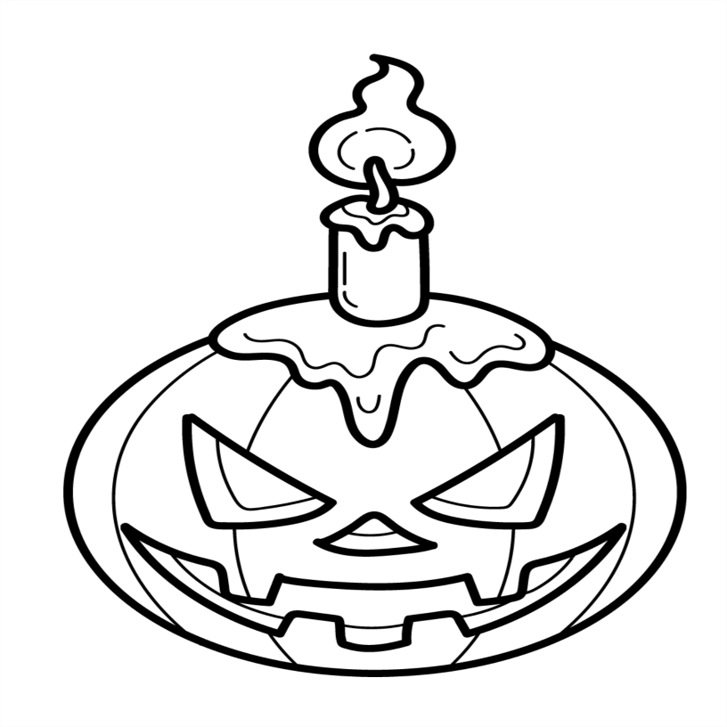 Halloween Colouring Book - 55 Bold and Simple Designs for Children