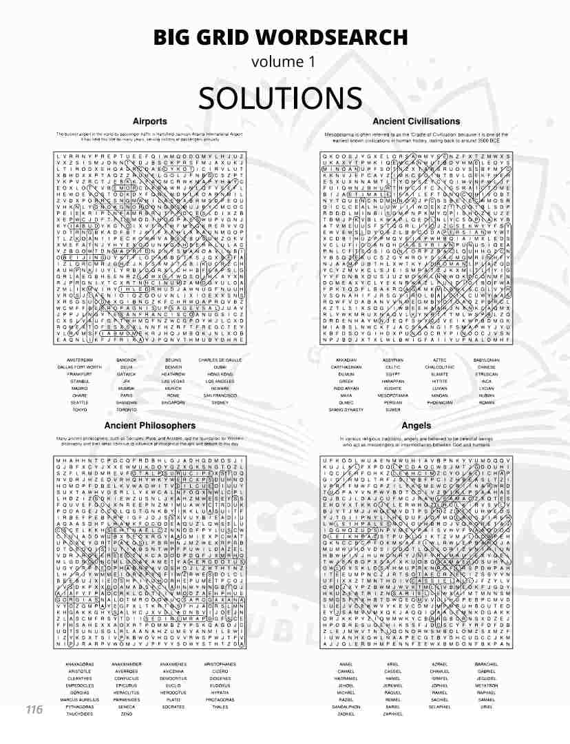 BIG GRID Word Search - 111 HUGE Themed Puzzles - Massive 30x30 Grid - Solutions Included